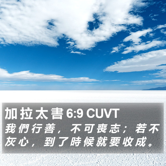 加 拉 太 書 6:9 CUVT Bible Study