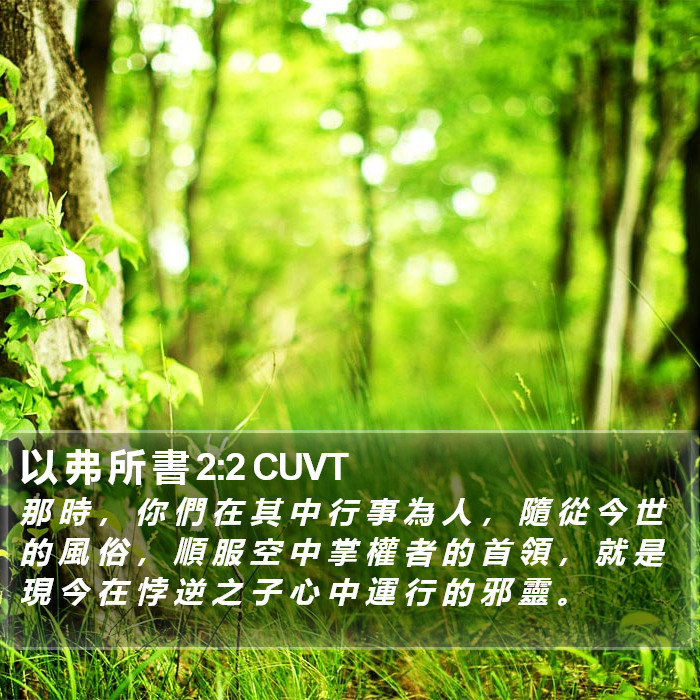 以 弗 所 書 2:2 CUVT Bible Study