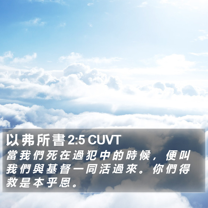 以 弗 所 書 2:5 CUVT Bible Study