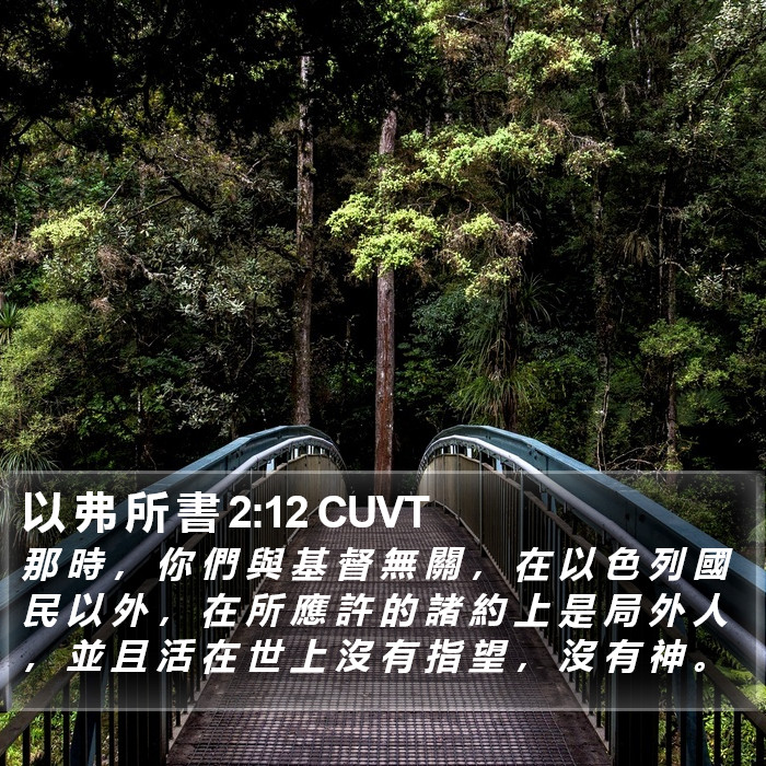 以 弗 所 書 2:12 CUVT Bible Study