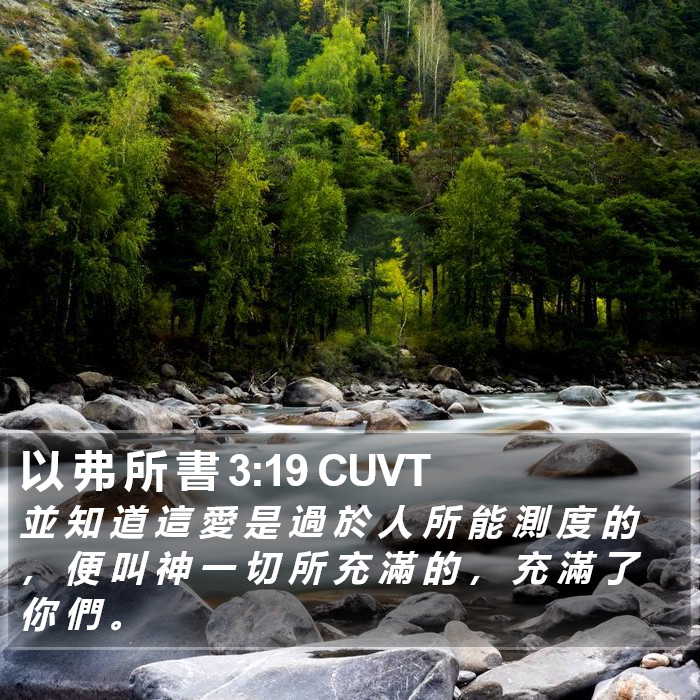 以 弗 所 書 3:19 CUVT Bible Study