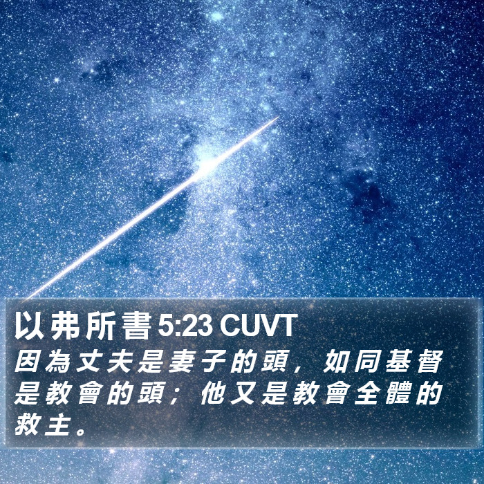 以 弗 所 書 5:23 CUVT Bible Study