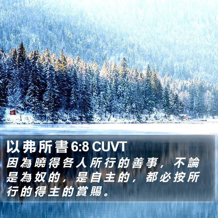 以 弗 所 書 6:8 CUVT Bible Study