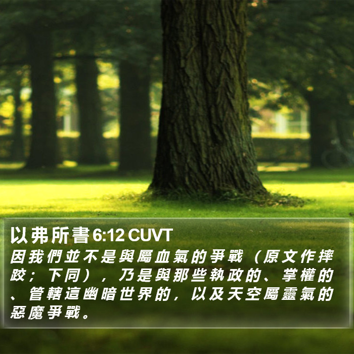 以 弗 所 書 6:12 CUVT Bible Study