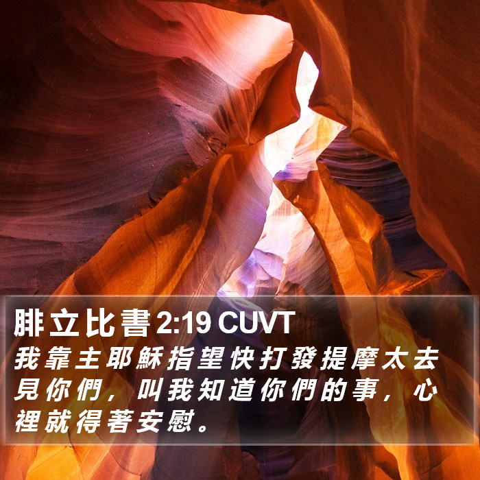 腓 立 比 書 2:19 CUVT Bible Study