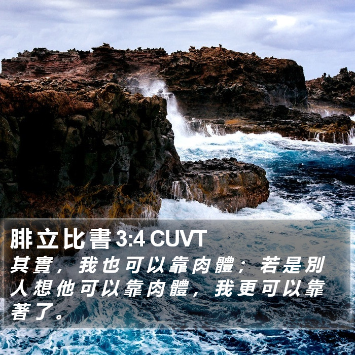 腓 立 比 書 3:4 CUVT Bible Study