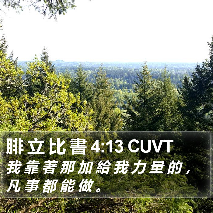 腓 立 比 書 4:13 CUVT Bible Study