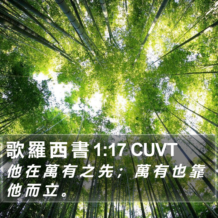 歌 羅 西 書 1:17 CUVT Bible Study