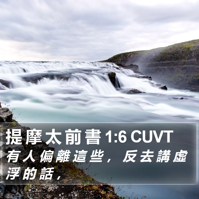 提 摩 太 前 書 1:6 CUVT Bible Study