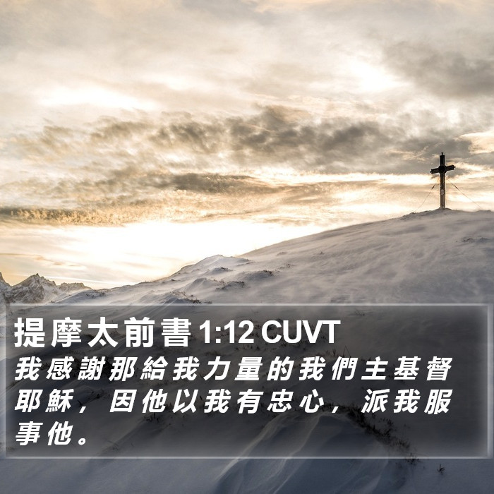 提 摩 太 前 書 1:12 CUVT Bible Study