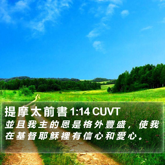 提 摩 太 前 書 1:14 CUVT Bible Study