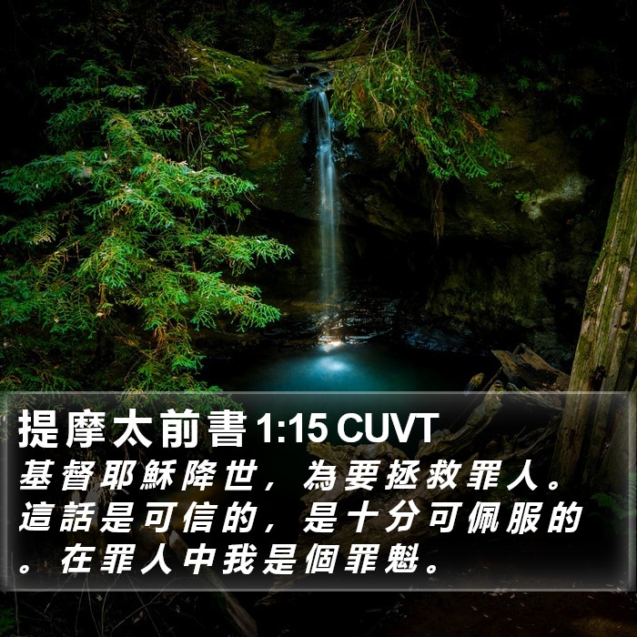 提 摩 太 前 書 1:15 CUVT Bible Study