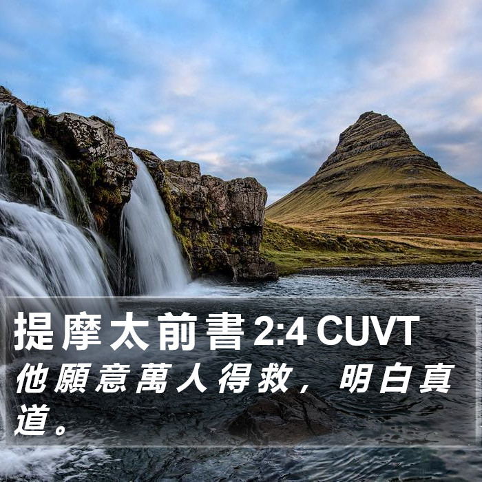 提 摩 太 前 書 2:4 CUVT Bible Study