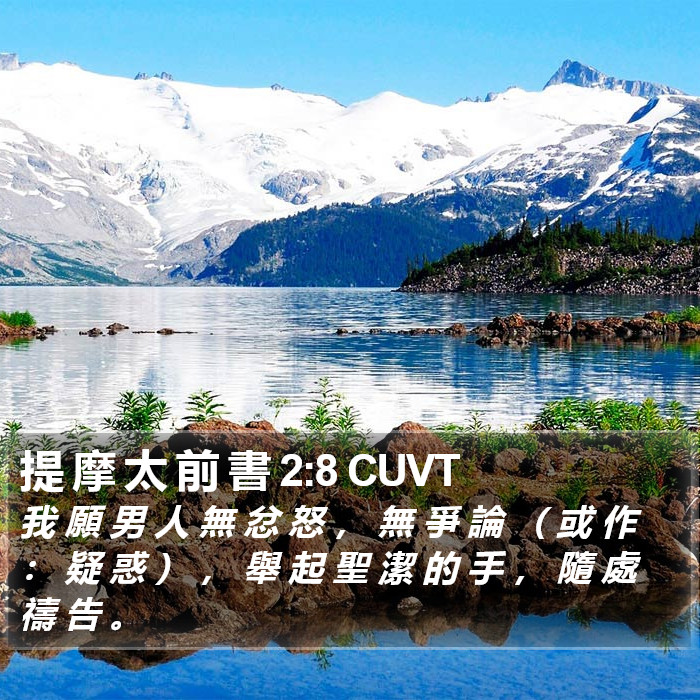 提 摩 太 前 書 2:8 CUVT Bible Study