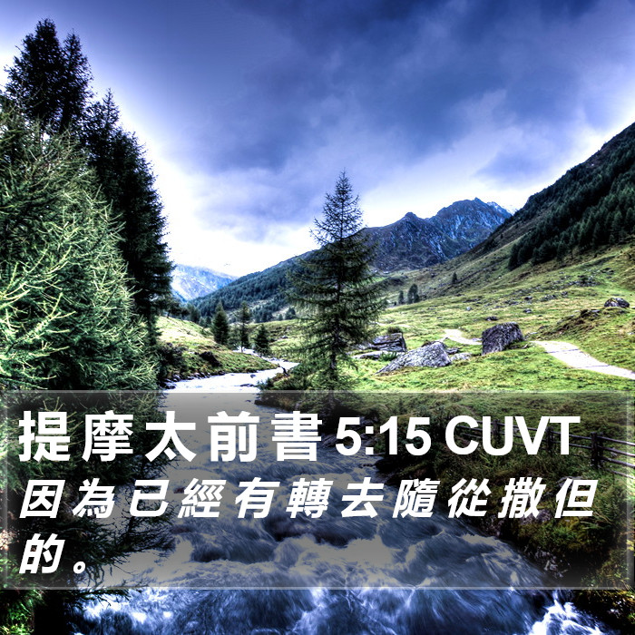 提 摩 太 前 書 5:15 CUVT Bible Study