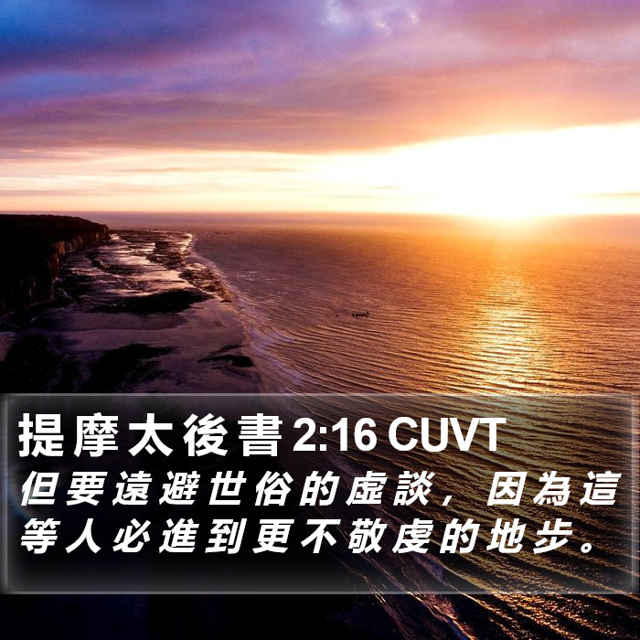 提 摩 太 後 書 2:16 CUVT Bible Study