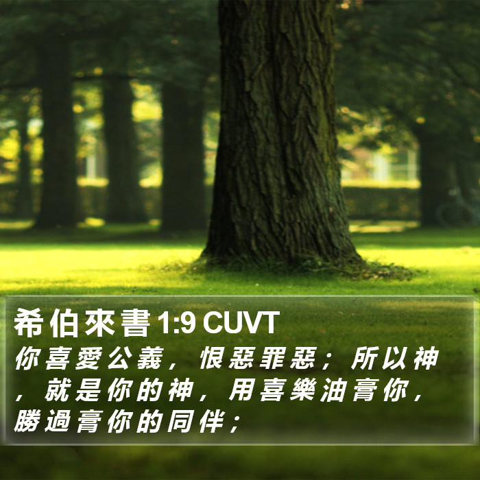 希 伯 來 書 1:9 CUVT Bible Study