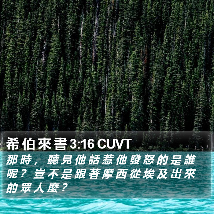 希 伯 來 書 3:16 CUVT Bible Study