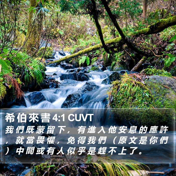 希 伯 來 書 4:1 CUVT Bible Study