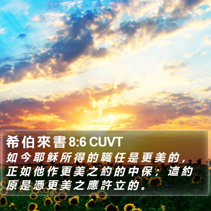 希 伯 來 書 8:6 CUVT Bible Study