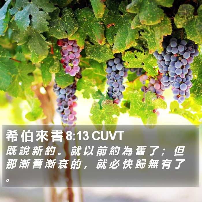 希 伯 來 書 8:13 CUVT Bible Study