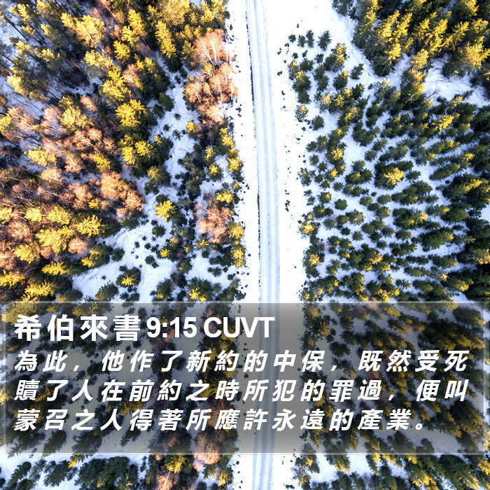 希 伯 來 書 9:15 CUVT Bible Study