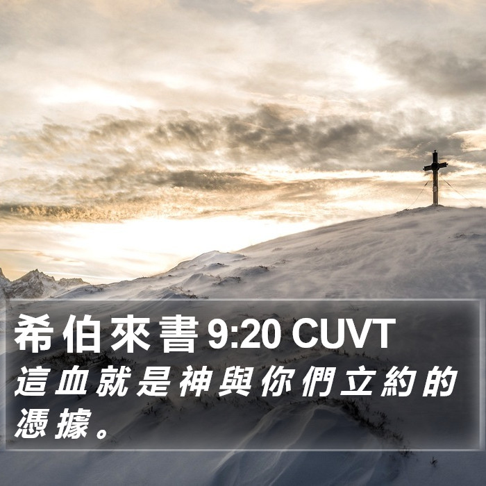 希 伯 來 書 9:20 CUVT Bible Study