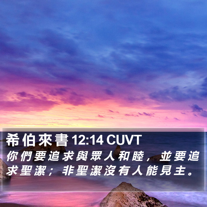 希 伯 來 書 12:14 CUVT Bible Study