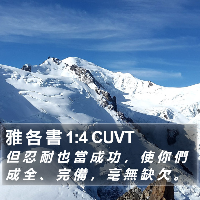 雅 各 書 1:4 CUVT Bible Study