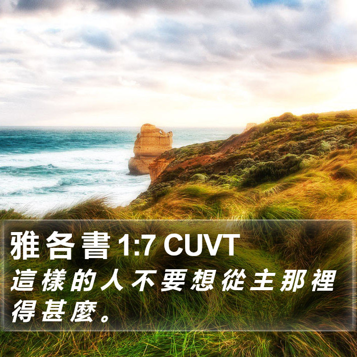 雅 各 書 1:7 CUVT Bible Study