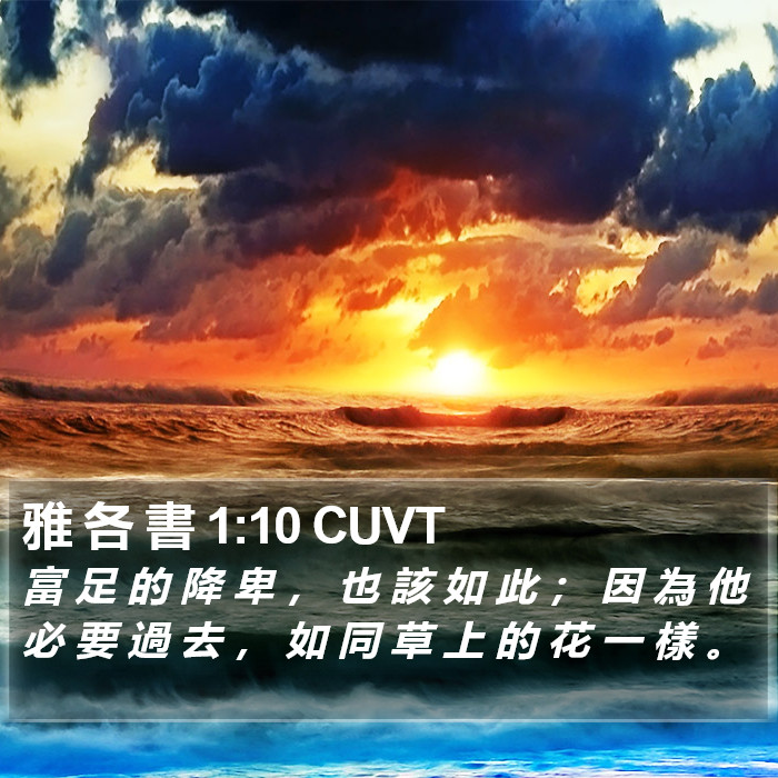 雅 各 書 1:10 CUVT Bible Study