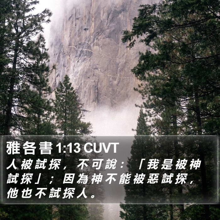 雅 各 書 1:13 CUVT Bible Study