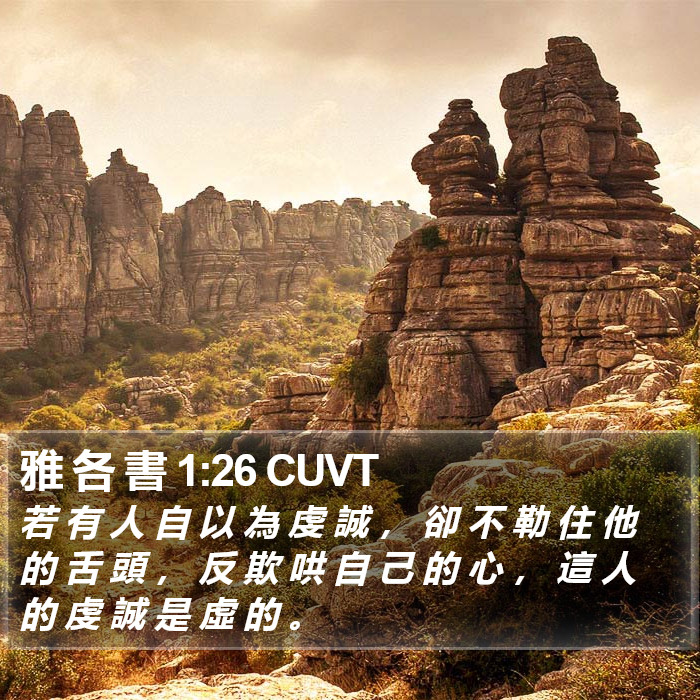 雅 各 書 1:26 CUVT Bible Study