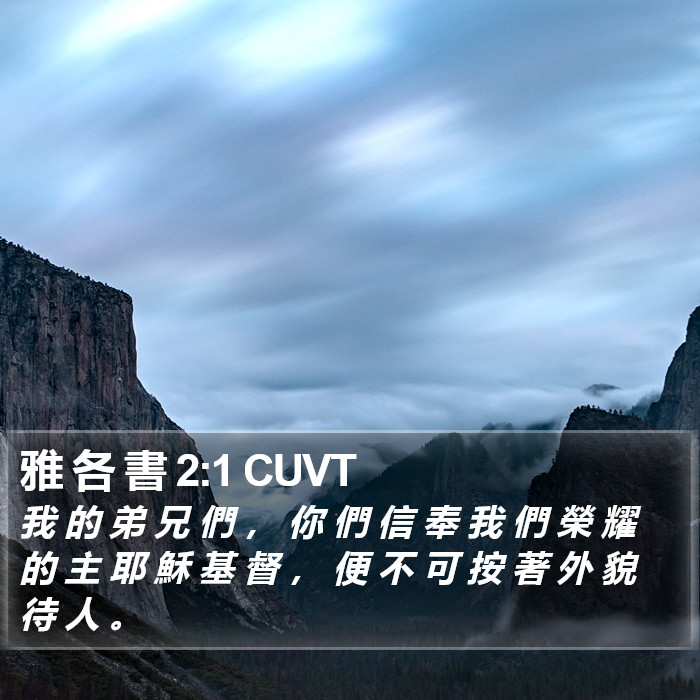 雅 各 書 2:1 CUVT Bible Study