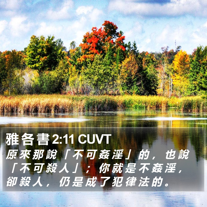 雅 各 書 2:11 CUVT Bible Study