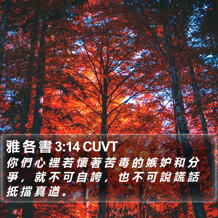 雅 各 書 3:14 CUVT Bible Study