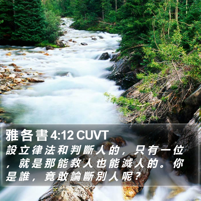 雅 各 書 4:12 CUVT Bible Study