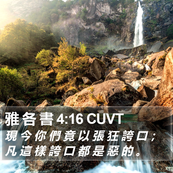 雅 各 書 4:16 CUVT Bible Study