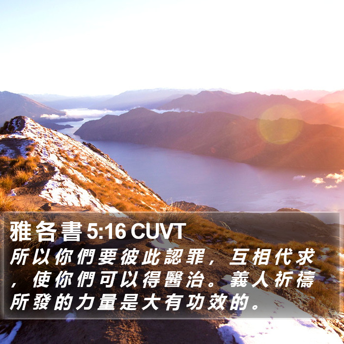 雅 各 書 5:16 CUVT Bible Study