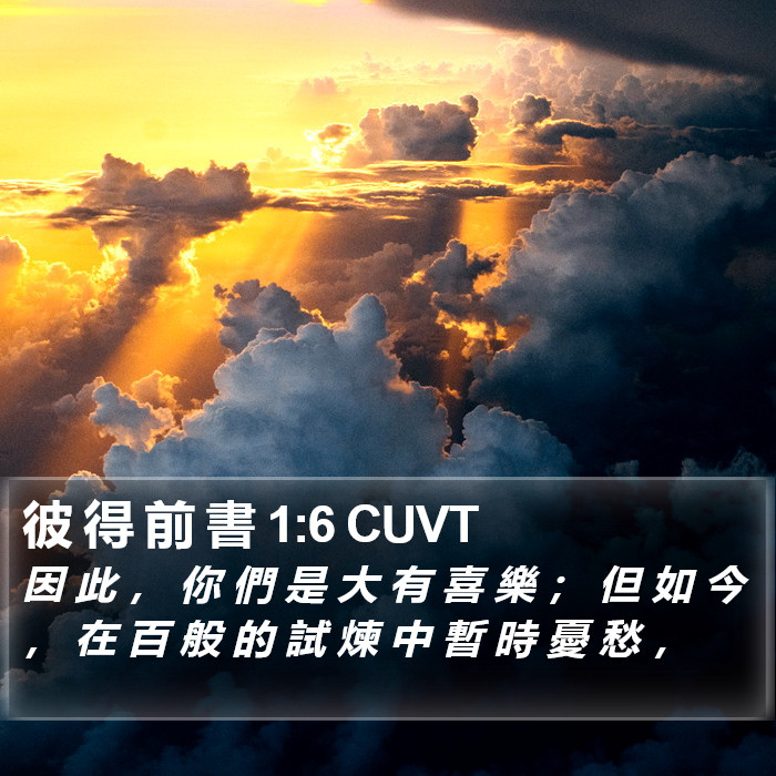 彼 得 前 書 1:6 CUVT Bible Study