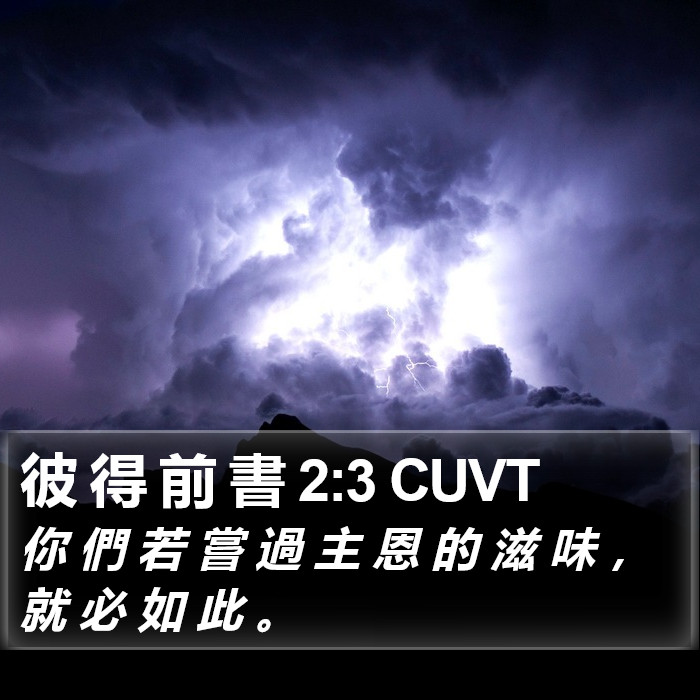 彼 得 前 書 2:3 CUVT Bible Study