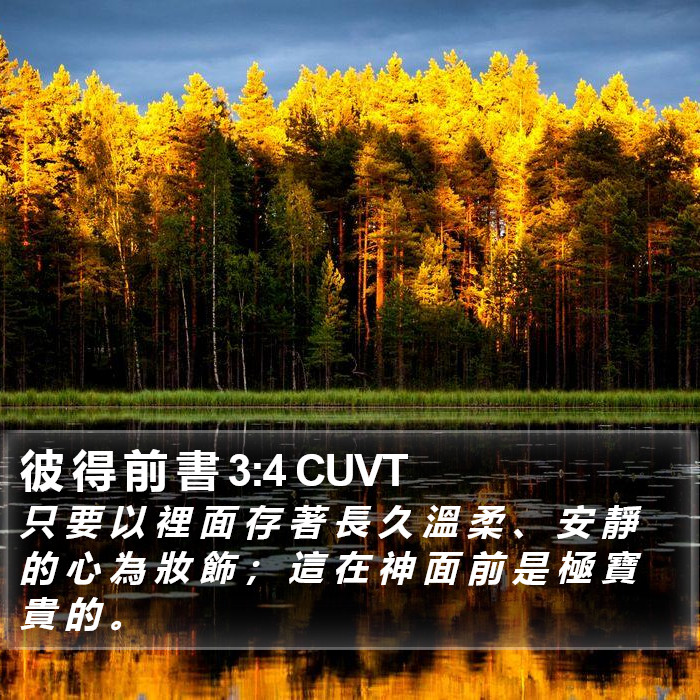 彼 得 前 書 3:4 CUVT Bible Study