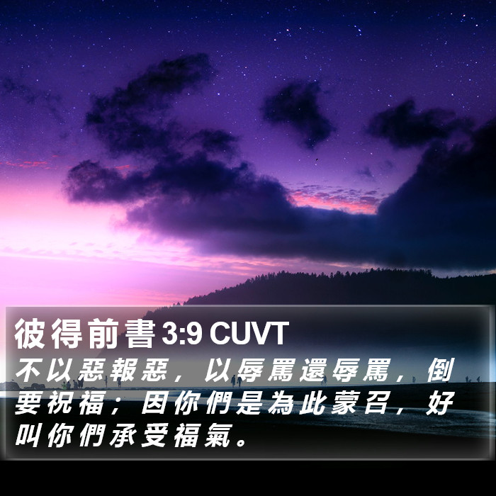 彼 得 前 書 3:9 CUVT Bible Study