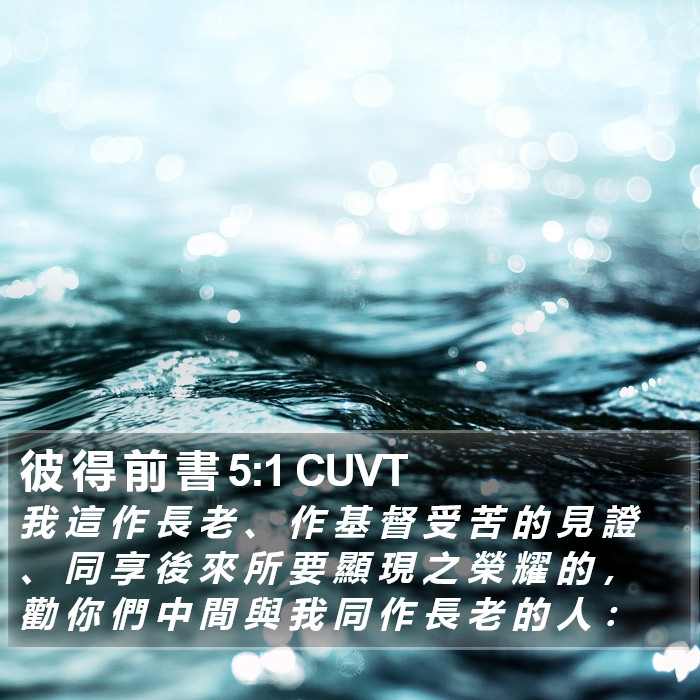 彼 得 前 書 5:1 CUVT Bible Study