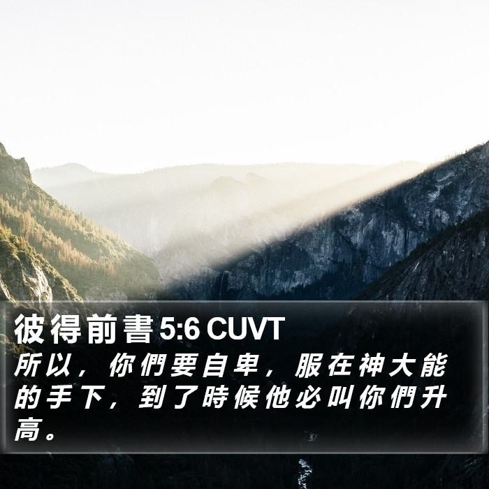 彼 得 前 書 5:6 CUVT Bible Study