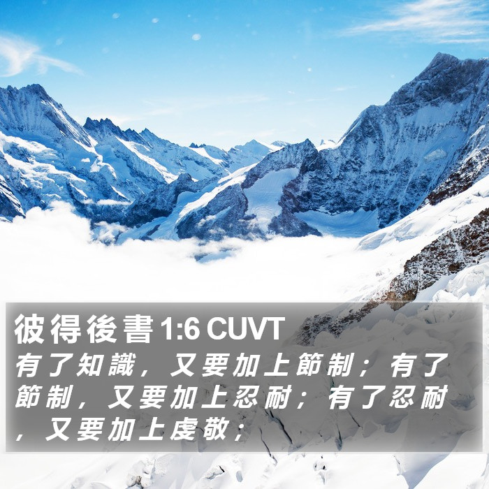 彼 得 後 書 1:6 CUVT Bible Study