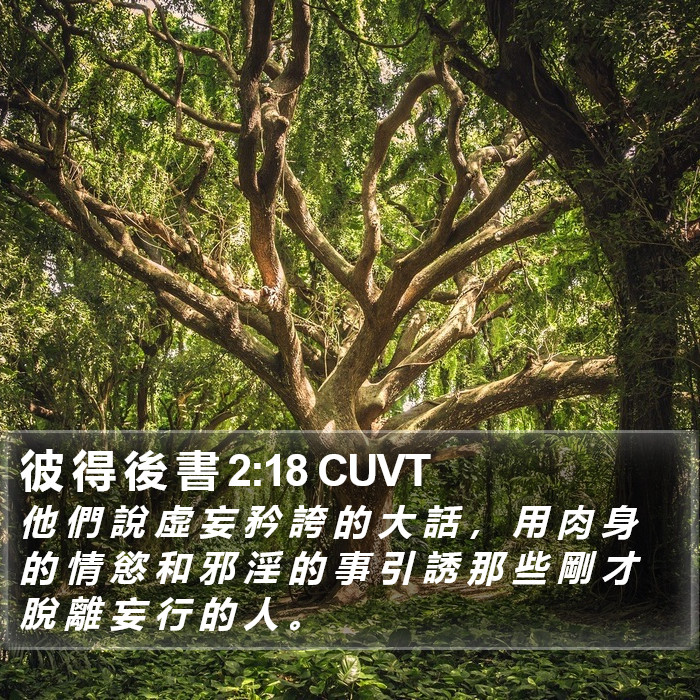 彼 得 後 書 2:18 CUVT Bible Study