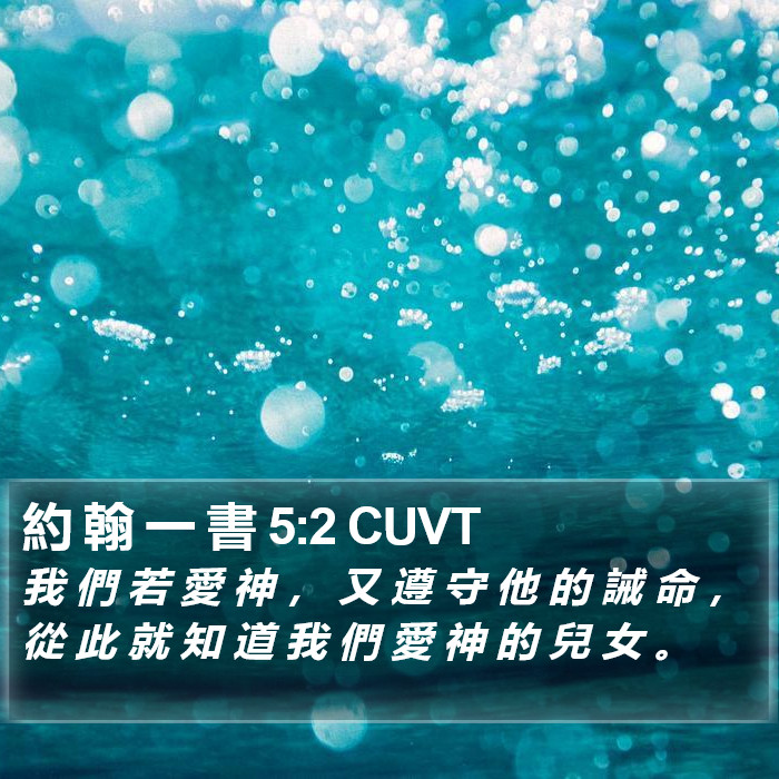 約 翰 一 書 5:2 CUVT Bible Study