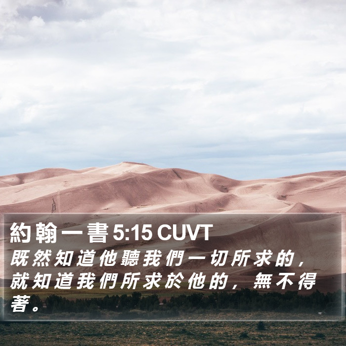 約 翰 一 書 5:15 CUVT Bible Study