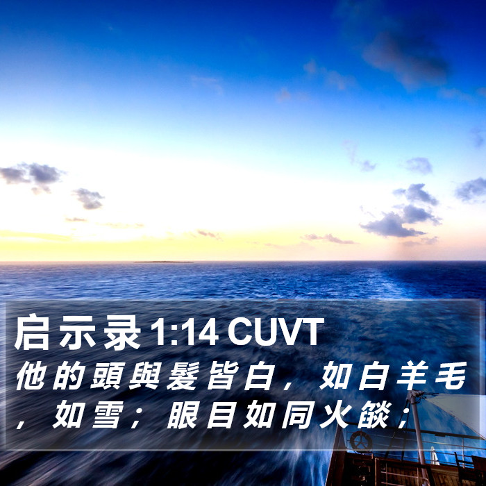 启 示 录 1:14 CUVT Bible Study